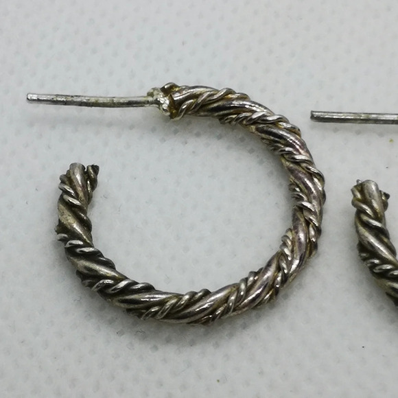 Sterling hoops - Picture 1 of 3